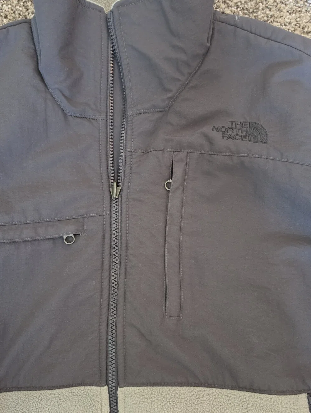 The North Face Mens Retro Denali Fleece Zip-up Grey Zipper Jacket